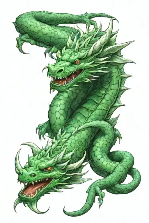 Jade Green Dragon Asleep Wrapped Loosely