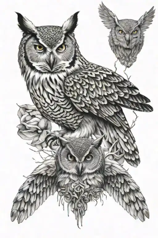 Owl And A Wolf