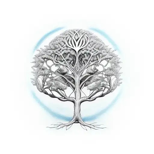 Tree Of Life Covering Up A Cross