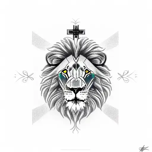 Lion With Cross