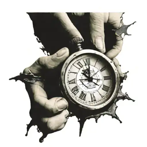 Broken Clock Hands Pointing