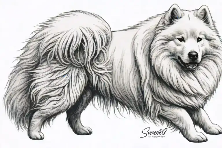 Samoyed Dog Looking Like