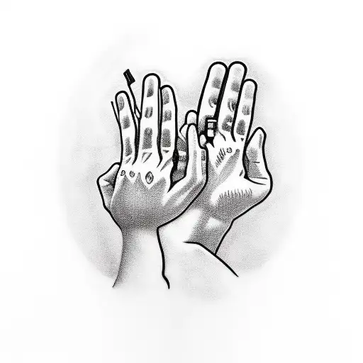 Praying Hands With A Gun