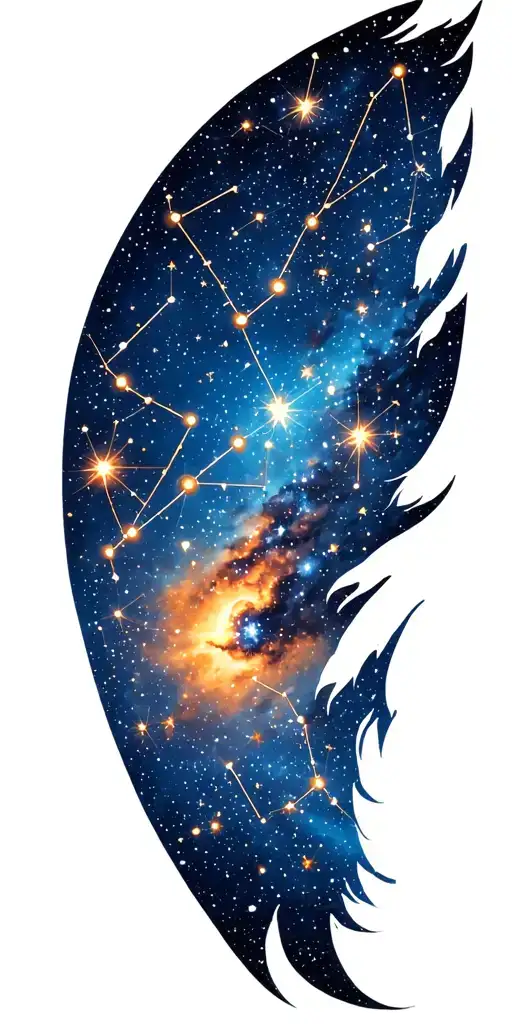 Night Sky Filled With Constellations