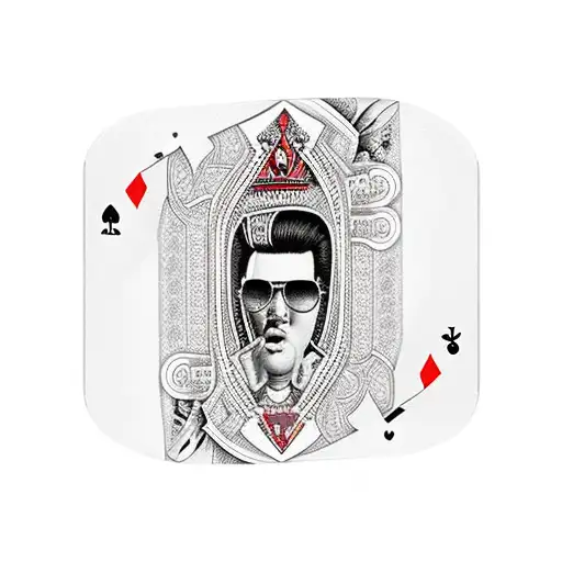 Elvis Playing Card