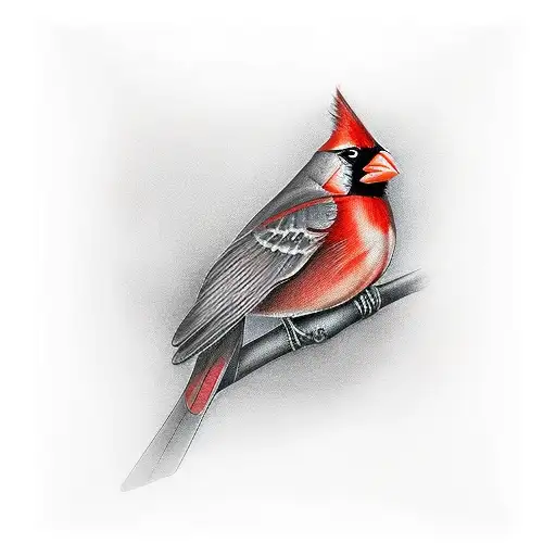 Cardinal On A Branch With The Branch Saying Samuel