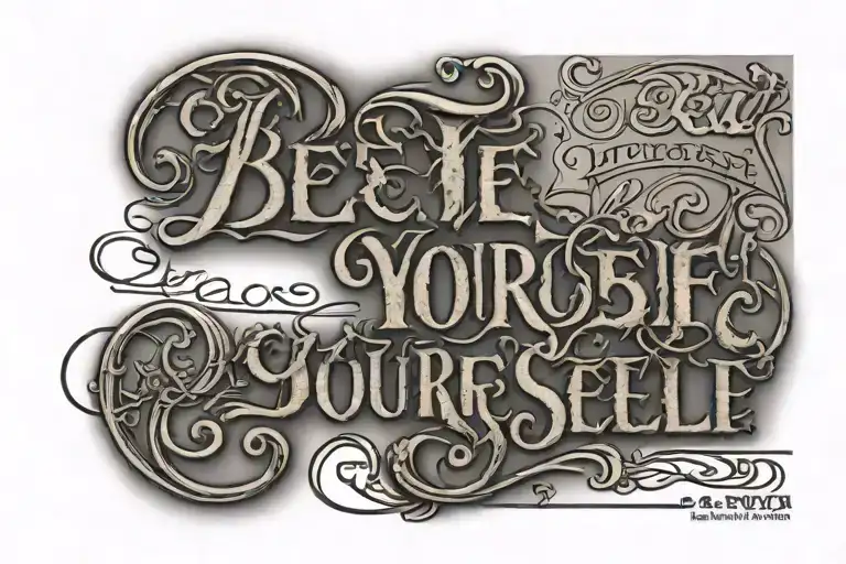 Be Yourself Lettering Design
