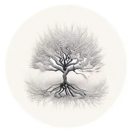 Tree With Laviolette Written On The Bottom Stem