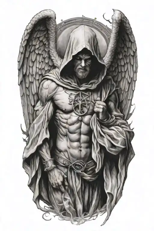 Hooded Angel Defiting A Devil