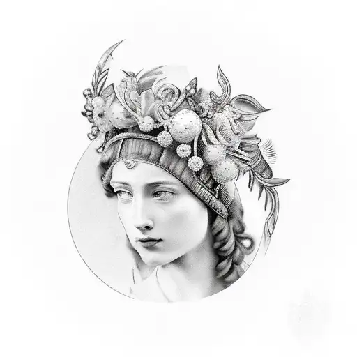 Wreath On The Head In The Roman Style