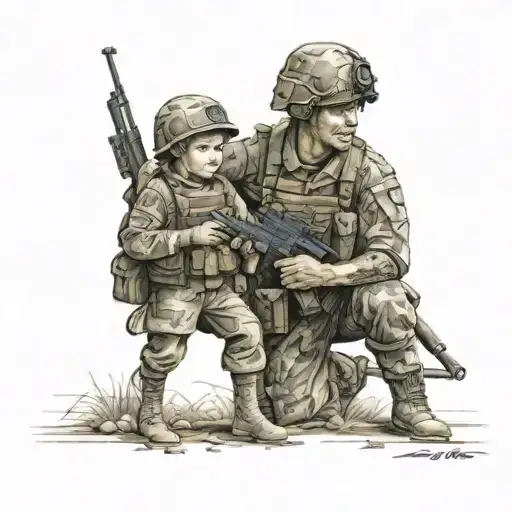 Soldier And Mother