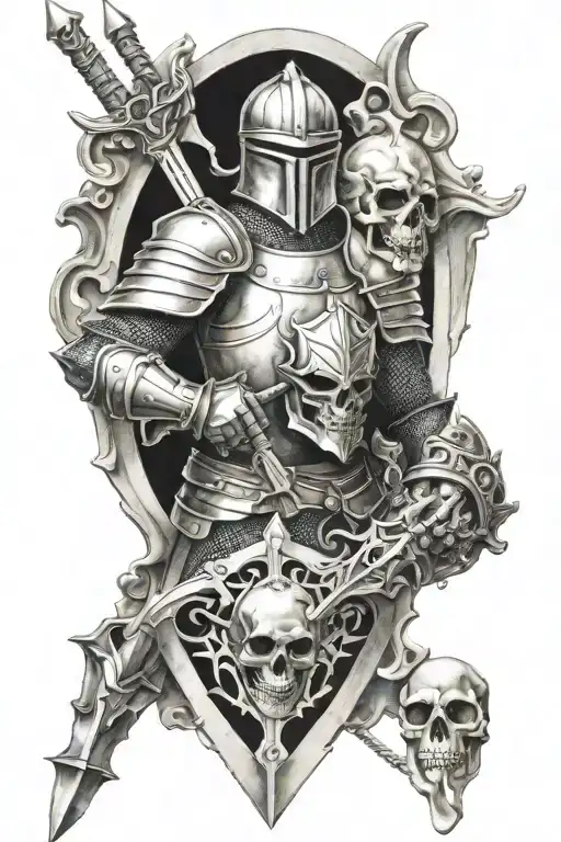 Knight And Skull Inside