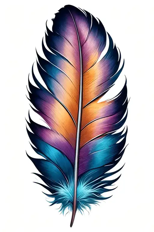 Symbol Made Of Feathers