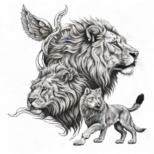 Lion And Wolf