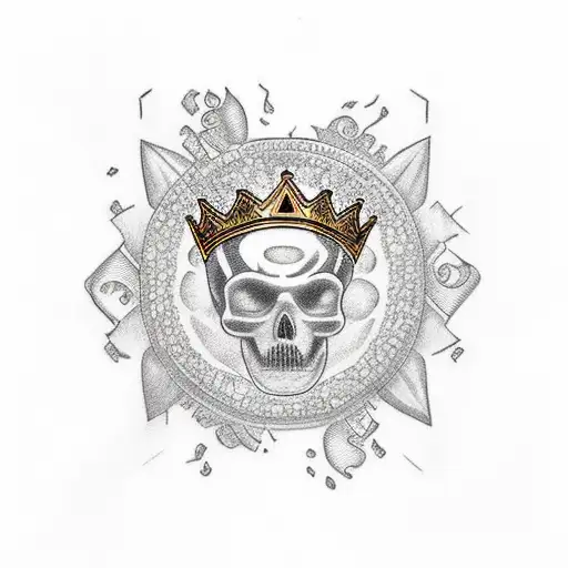 A Crown With A Sunset In It