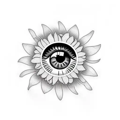 Flower Eye Clock Shading
