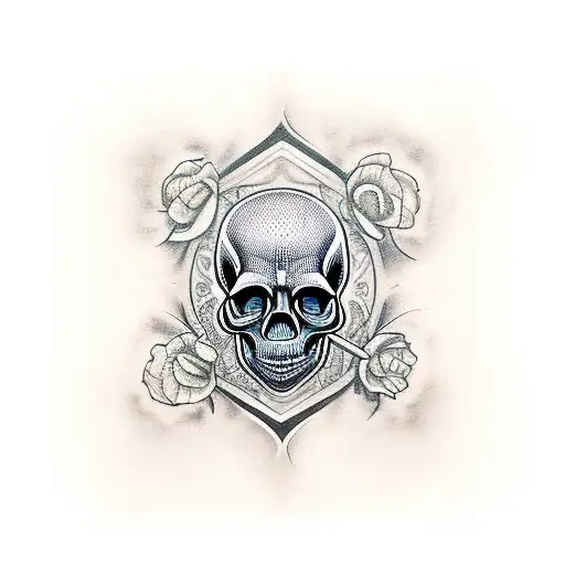 Skull With The Name Mayra