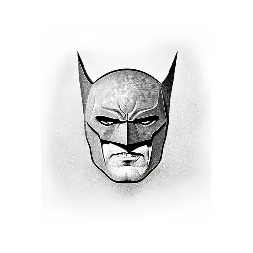 Realistic Portrait Of Batman With His Iconic Cowl