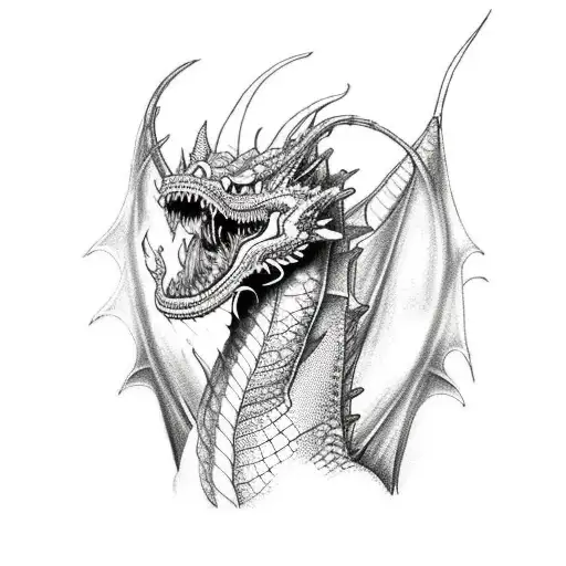 Firebreathing Dragon Looking Angry At You