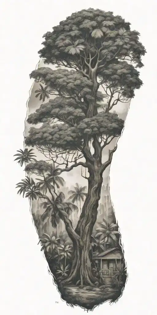 Puerto Rico Rain Forest Inspired Family Tree