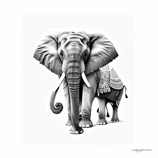 Elephant With Hot Girl In The Jungle