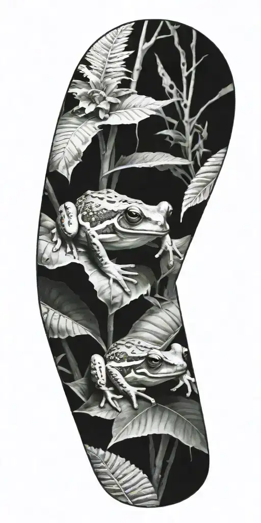 Dad Puerto Rico Rain Forest Landscape With Coqui Frog