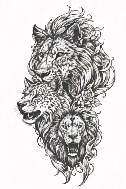 Lion And Wolf