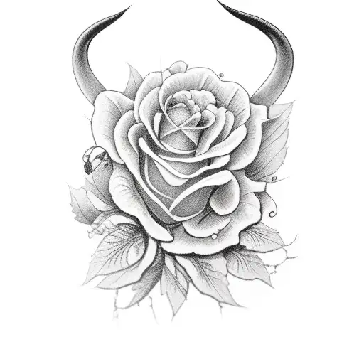 Matador With Flowers And Bull