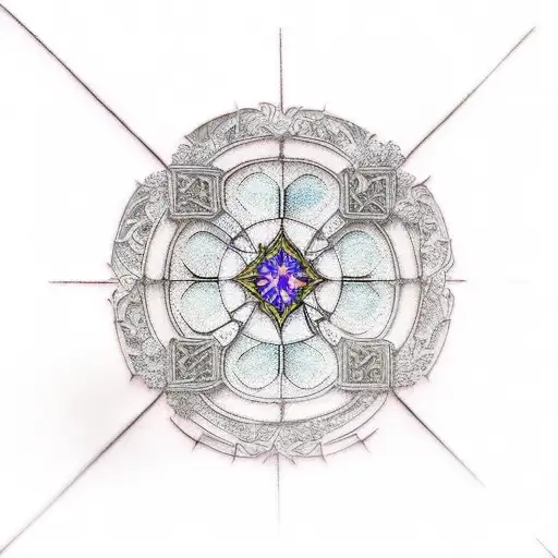 Stained Glass Cathedral Windows Gothic Stonework