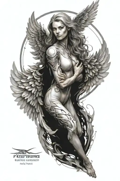 A Modern Interpretation Of An Arch Angel In A Futuristic Style