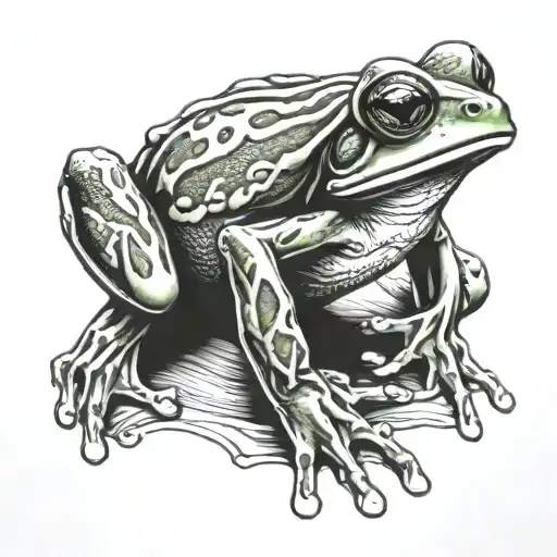 Tree Frog And Breast Cancer Ribbon