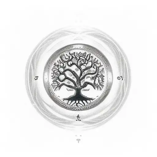 Tree Of Life With A River