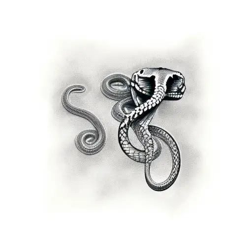 Snake Skeleton Wrap Around