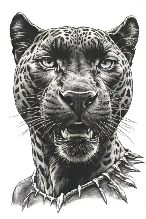 Black Panther Sitting Up Straight