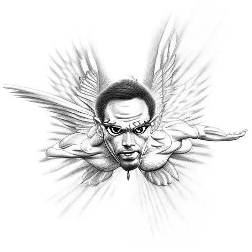 2D Drawing Of Icarus Falling