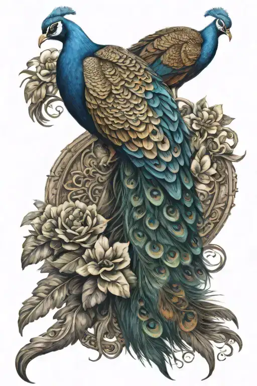 Best Peacocks Masculine Tatoo For Legs
