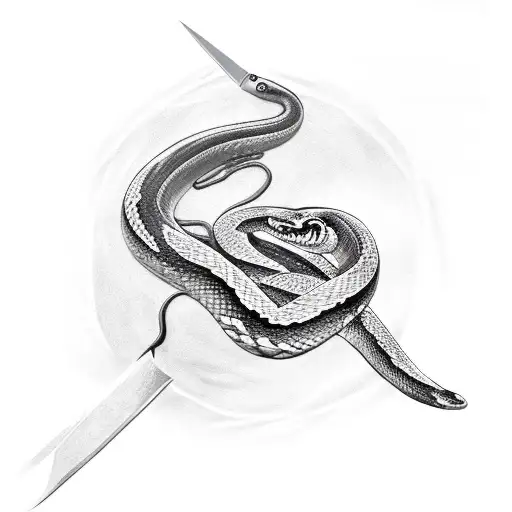 Snake With Dagger