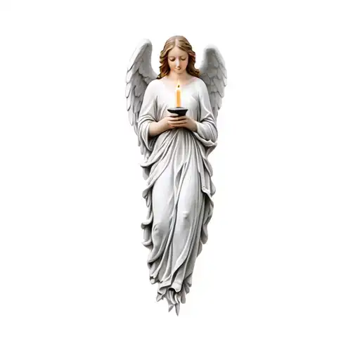 An Angel Holding A Candle