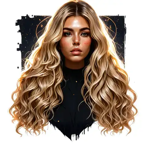 A Aries Woman With Long Blonde Hair