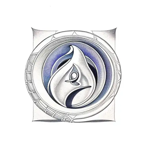 Crescent Quarter Moon With A Mobius Strip