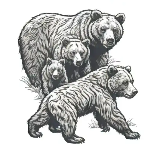 Family Of 4 Bears