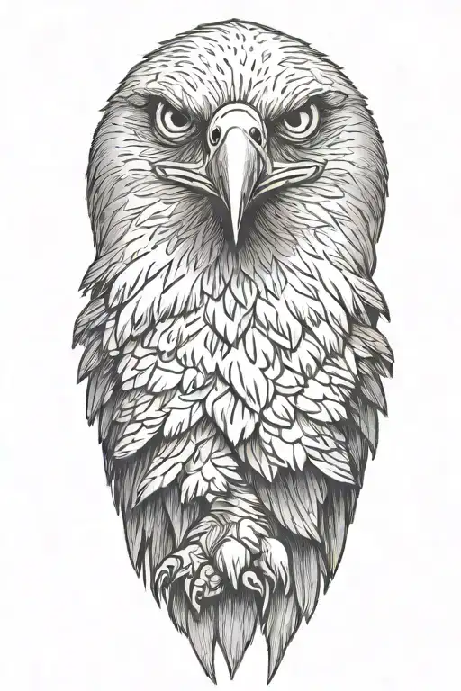 Eagle Perched On Top