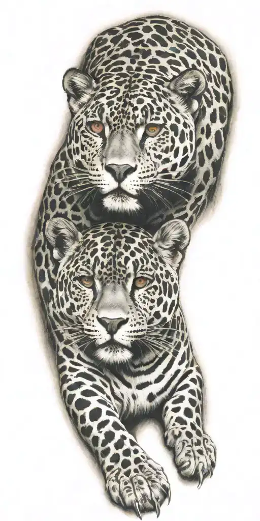 Jaguar With Red Eyes No Spots Sitting Up Straight