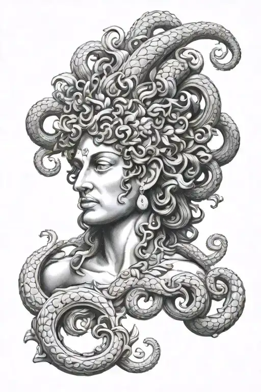 Isola Sicilian Medusa Head Carved