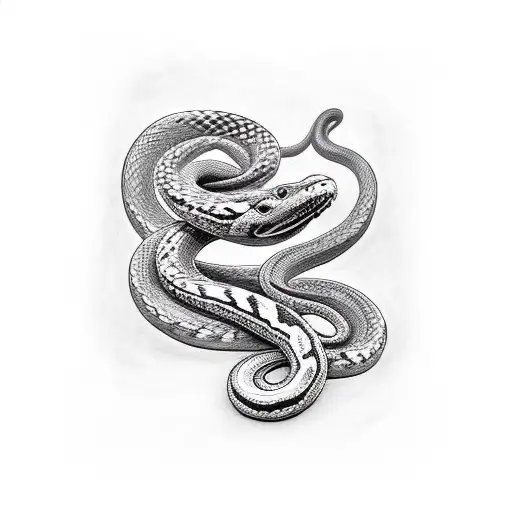 A Snake Biting A Hand