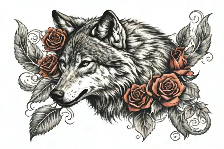 Wolf Red Roses