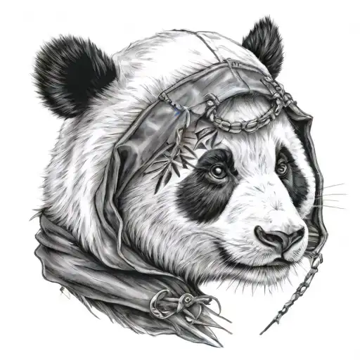 Panda Head With Assassin Hood