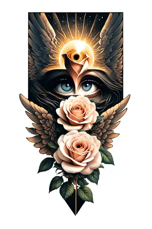 Roses Angelwings Eye Tear Triangle Sunshine