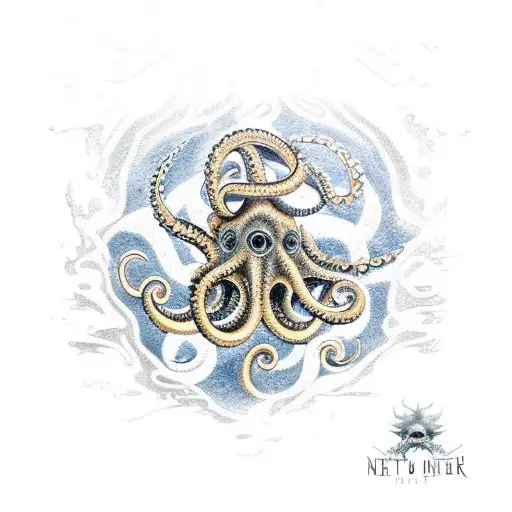 Metal Kraken Sinking A Golden Ship Broken In Half