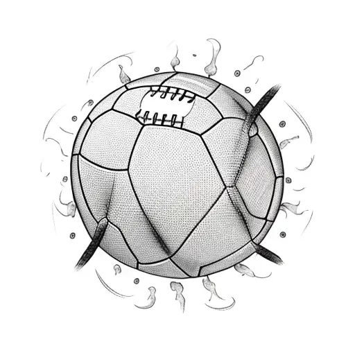 A Group Of Friends Playing Football On A Beach